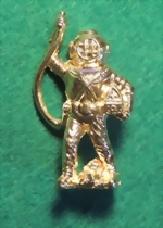 Talisman - Taucher, Scaphandrier, Helmet Diver, Palombaro - Metall-goldfarben - Sammlerstück
